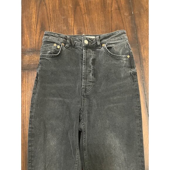 We The Free People Zuri Mom Jeans Black Dusty Roads Button Fly High Rise 27 - Picture 3 of 8